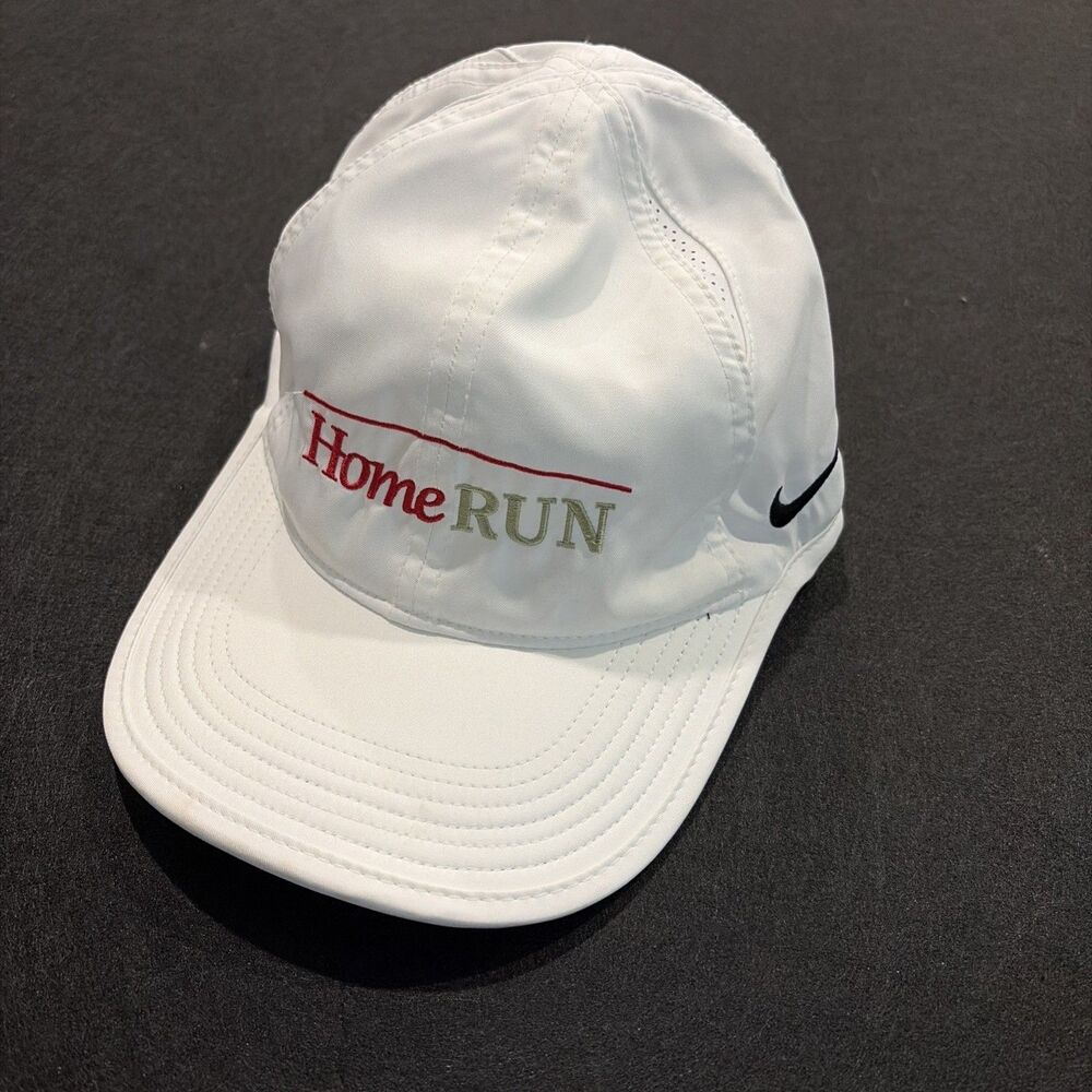 ULTRA RARE Nike x Home Goods Home Run 6 Panel Dri Fit White Hat Adjustable